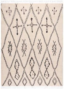 Handmade Afghan Beige Berber Rug