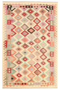 28214-298x192cm Afghan Oriental wool carpet Handmade Kelim Rug