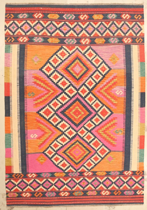 Handgemaakte Traditionele Tribale Geometrische Vloerkleed