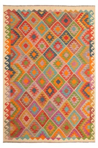 Håndlavet Traditionel Tribal Geometrisk Fladvævning Tæppe
