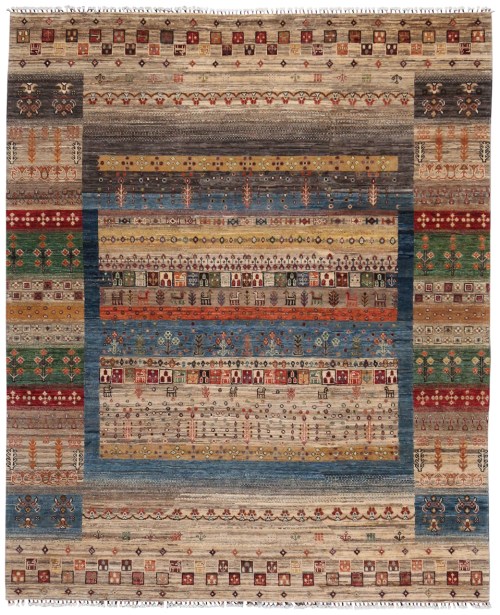 3639-305x250cm1 Tapis traditionnel en laine tribal Kashkuli fait main