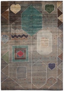Handmade Afghan Komak Modern Rug