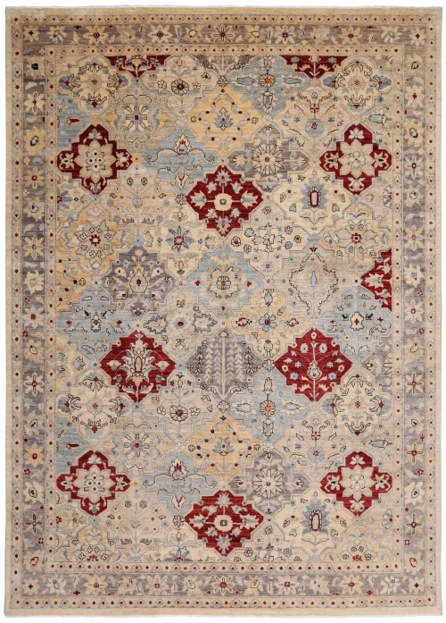 Handmade Afghan Farhan Ziegler Compass Rug