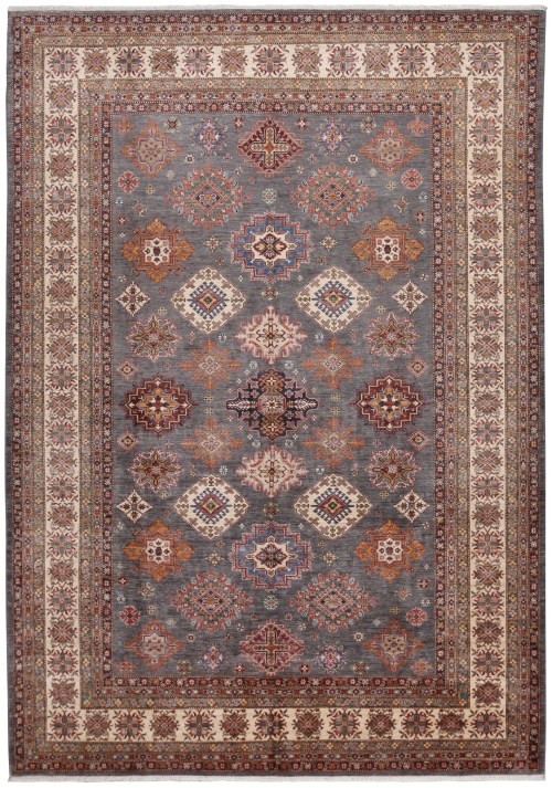 69-438x305cm Hand-Knotted Afghan Super Qazak Tribal Rug