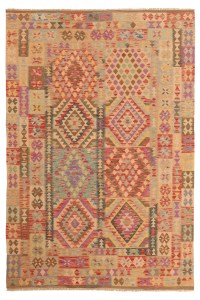 7129-297x199 cm Handwoven Traditional Kelim Area Rug Wool Carpet