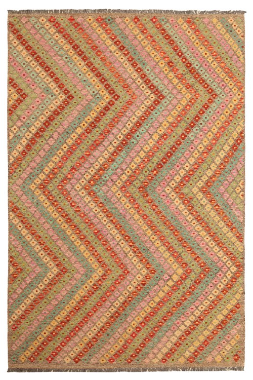 8127-305x206cm Afghaanse Oosterse wol tapijt Handgemaakte Kelim Tapijt
