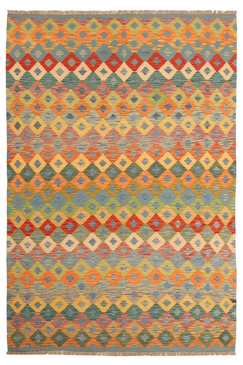 Traditioneel Uniek Handgemaakt Ghazni Wol Kilim Tapijt