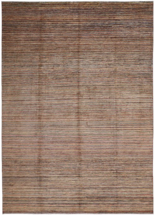 Hand-Knotted Afghan Stripe Rug