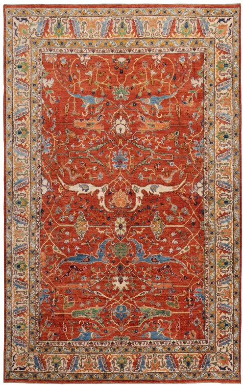 Hand-Knotted Afghan Taimori Rug