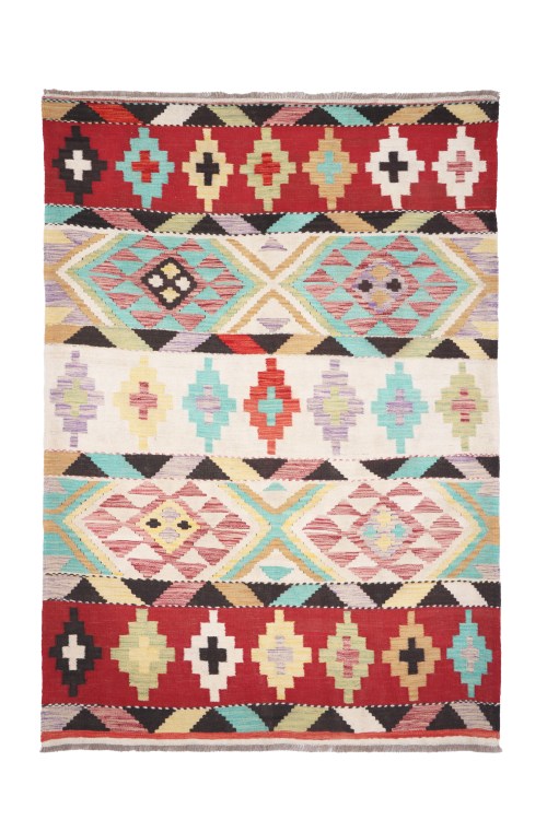 Traditional Handmade Tribal Gazni Wool Rug Kelim Carpet