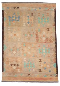 30505 197x146 (1) Traditional Handmade Tribal Gazni Wool Rug Kelim Carpet