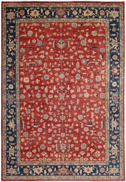532-408x290cm Hand-Knotted Afghan Farhan Ziegler Rug