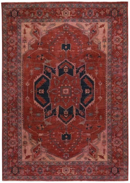 Handmade Afghan Persian Motive Medallion Rug