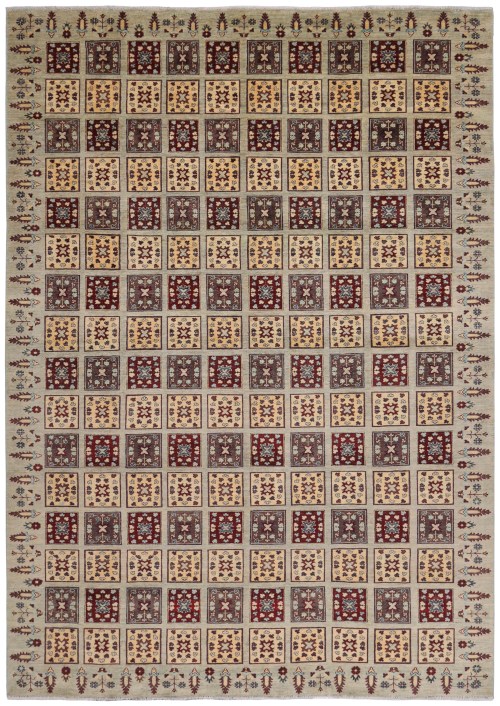 Hand-Knotted Afghan Bakhtiari Rug